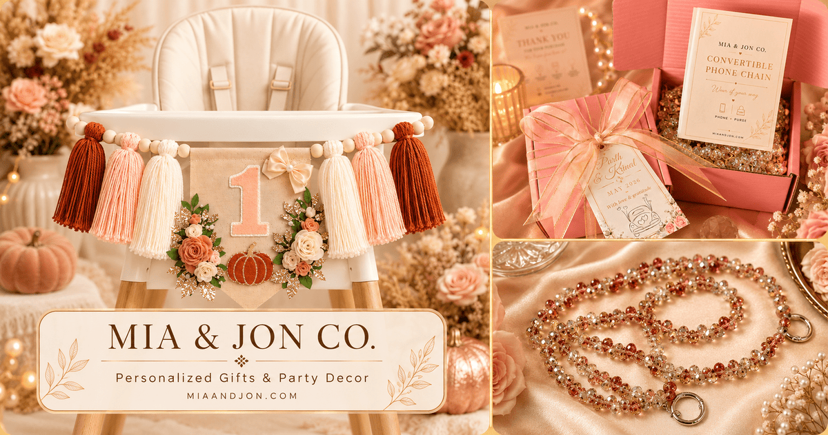 PERSONALIZED GIFTS & PARTY DECOR - Mia & Jon Co.