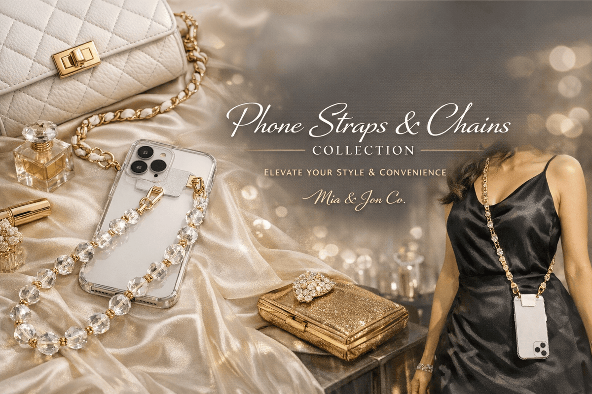 Luxury Crystal Phone Straps & Crossbody Phone Chains | Mia & Jon Co. - Mia & Jon