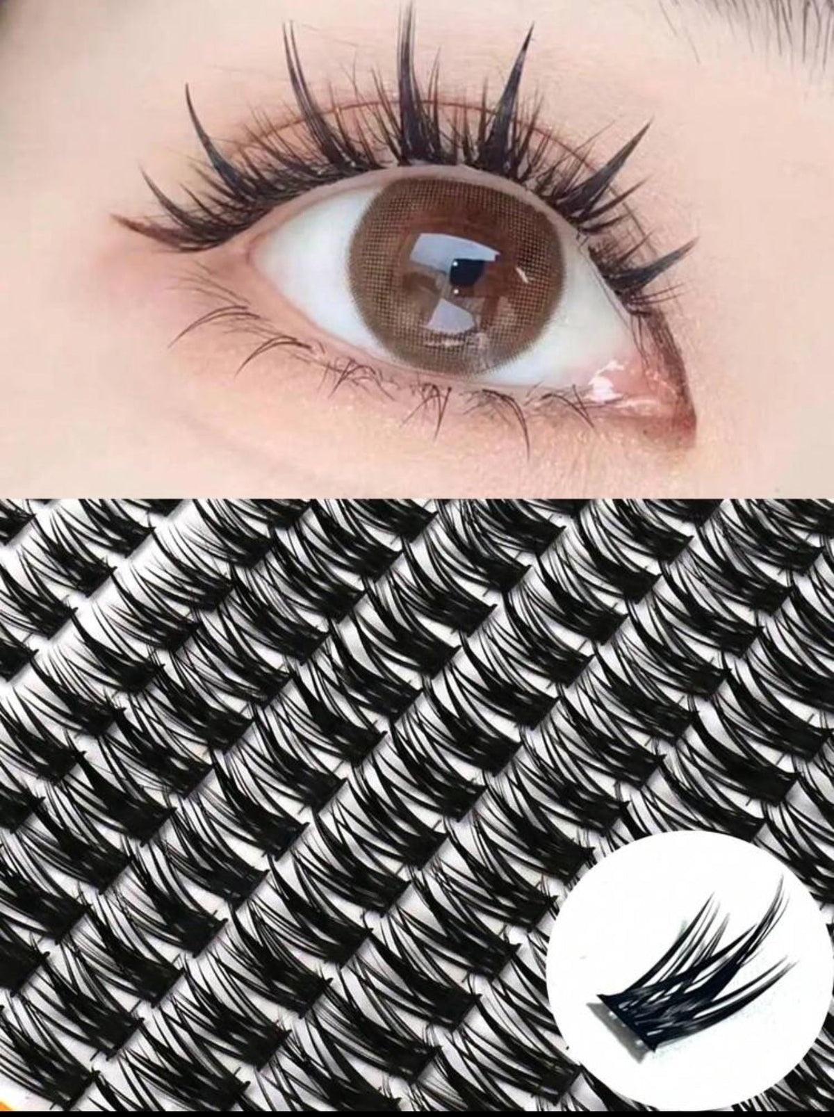 160 Clusters Of Tower Top False Eyelashes, Thick Style, Easy To Graft False Eyelashes, Makeup Eyelash Tool 11 - 13mm Length 0.07 Thickness - Mia & Jon
