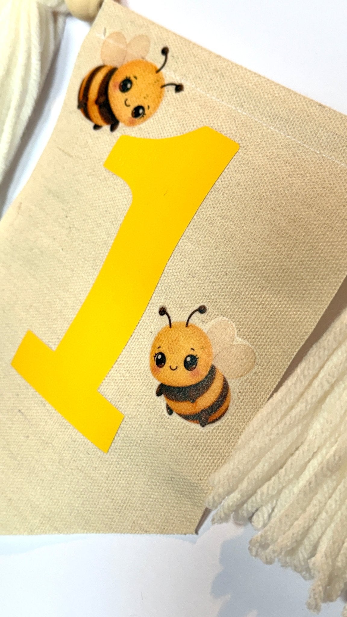 Bumblebee First Birthday High Chair Banner | Personalized Bee Birthday Decor - Mia & Jon Co.