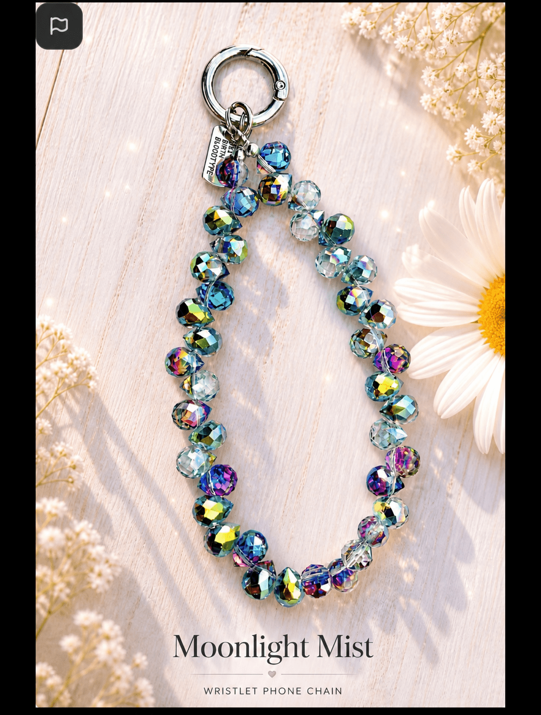 Crystal Beaded Phone Wristlet & Keychain | Optional Initial Charm - Mia & Jon Co.