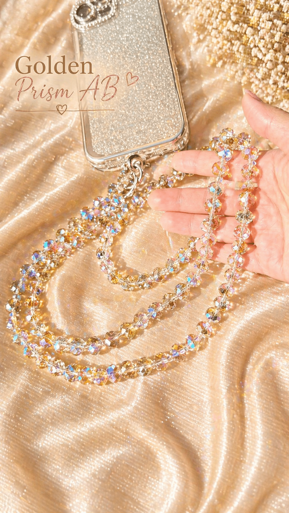 Crystal Crossbody Phone Chain – Wearable Jewelry Strap for iPhone & Android | Handmade Gift - Mia & Jon