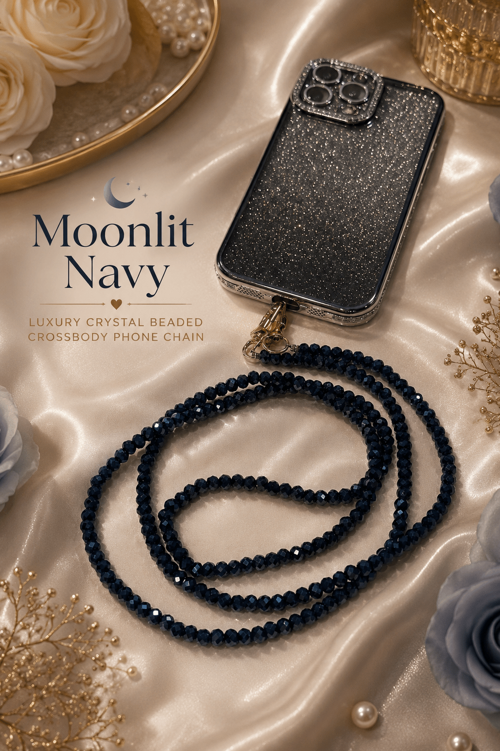 Dainty Prism Beaded Crossbody Phone Chain | Hands-Free Phone Strap - Mia & Jon