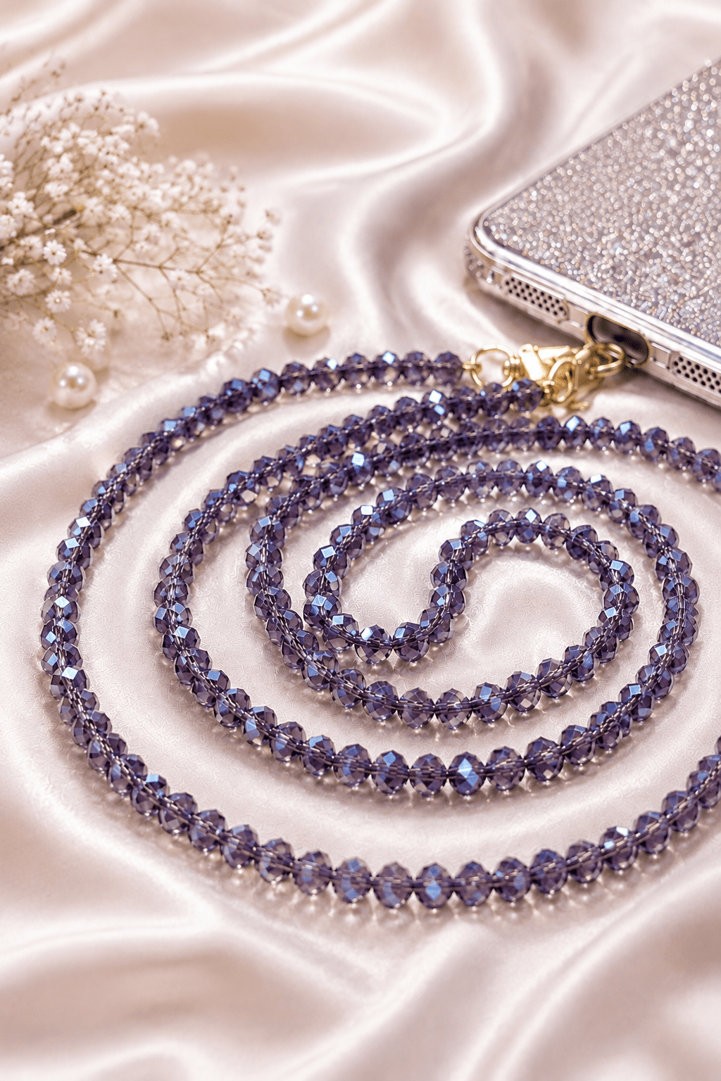 Dainty Prism Beaded Crossbody Phone Chain | Hands-Free Phone Strap - Mia & Jon