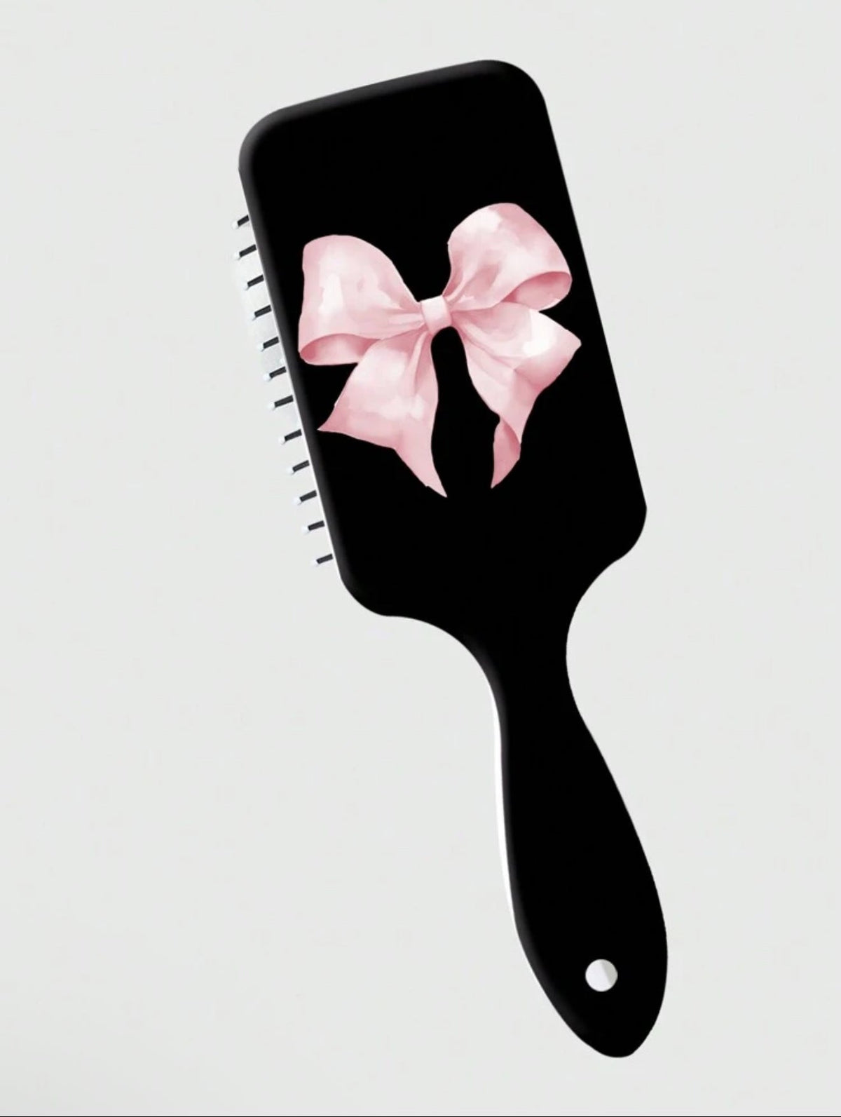 Detangling Paddle Hair Brush with Pink Bow – Cute Aesthetic Brush for Women & Girls | Smooth & Anti - Static Design - Mia & Jon