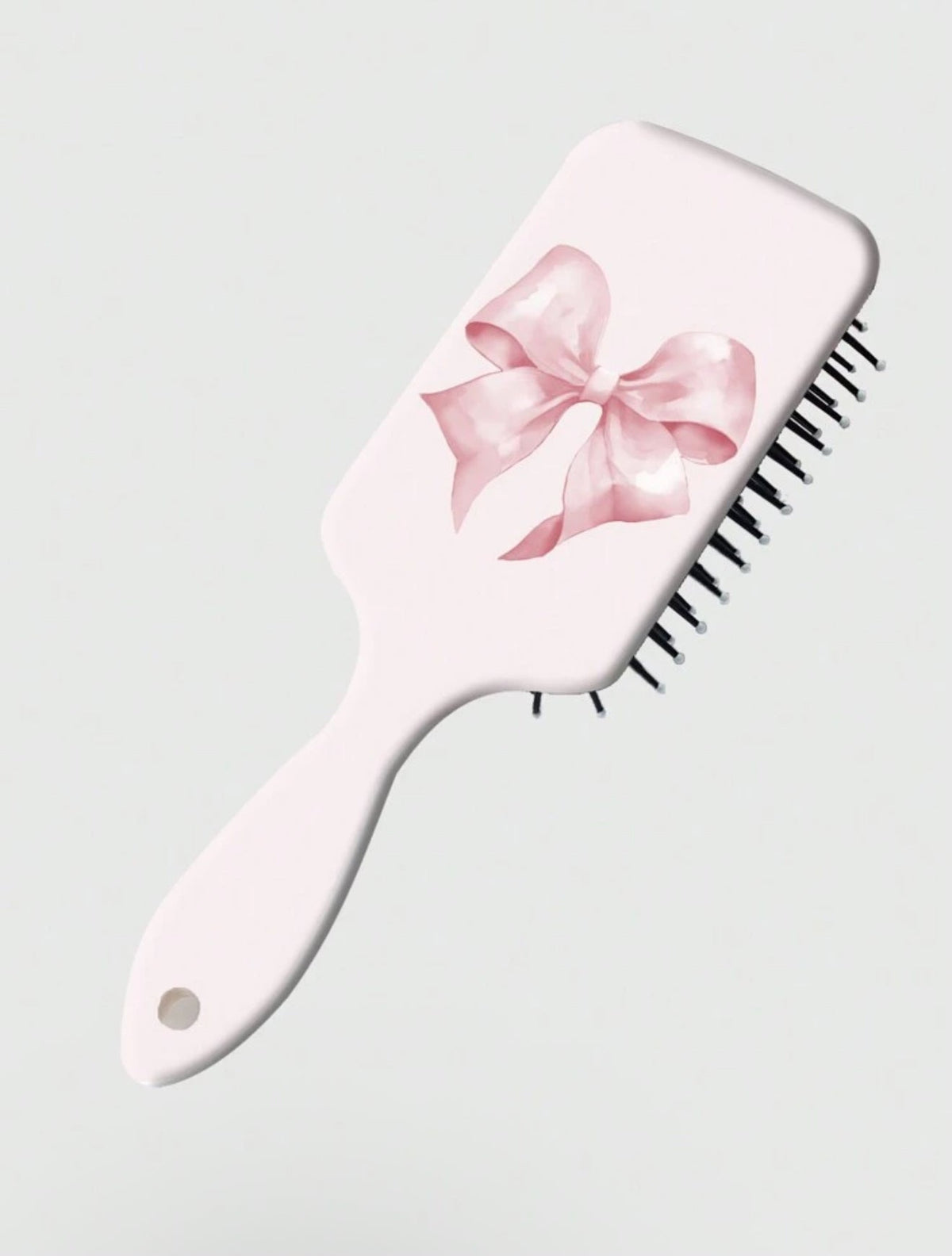 Detangling Paddle Hair Brush with Pink Bow – Cute Aesthetic Brush for Women & Girls | Smooth & Anti - Static Design - Mia & Jon