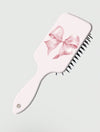 Detangling Paddle Hair Brush with Pink Bow – Cute Aesthetic Brush for Women & Girls | Smooth & Anti - Static Design - Mia & Jon