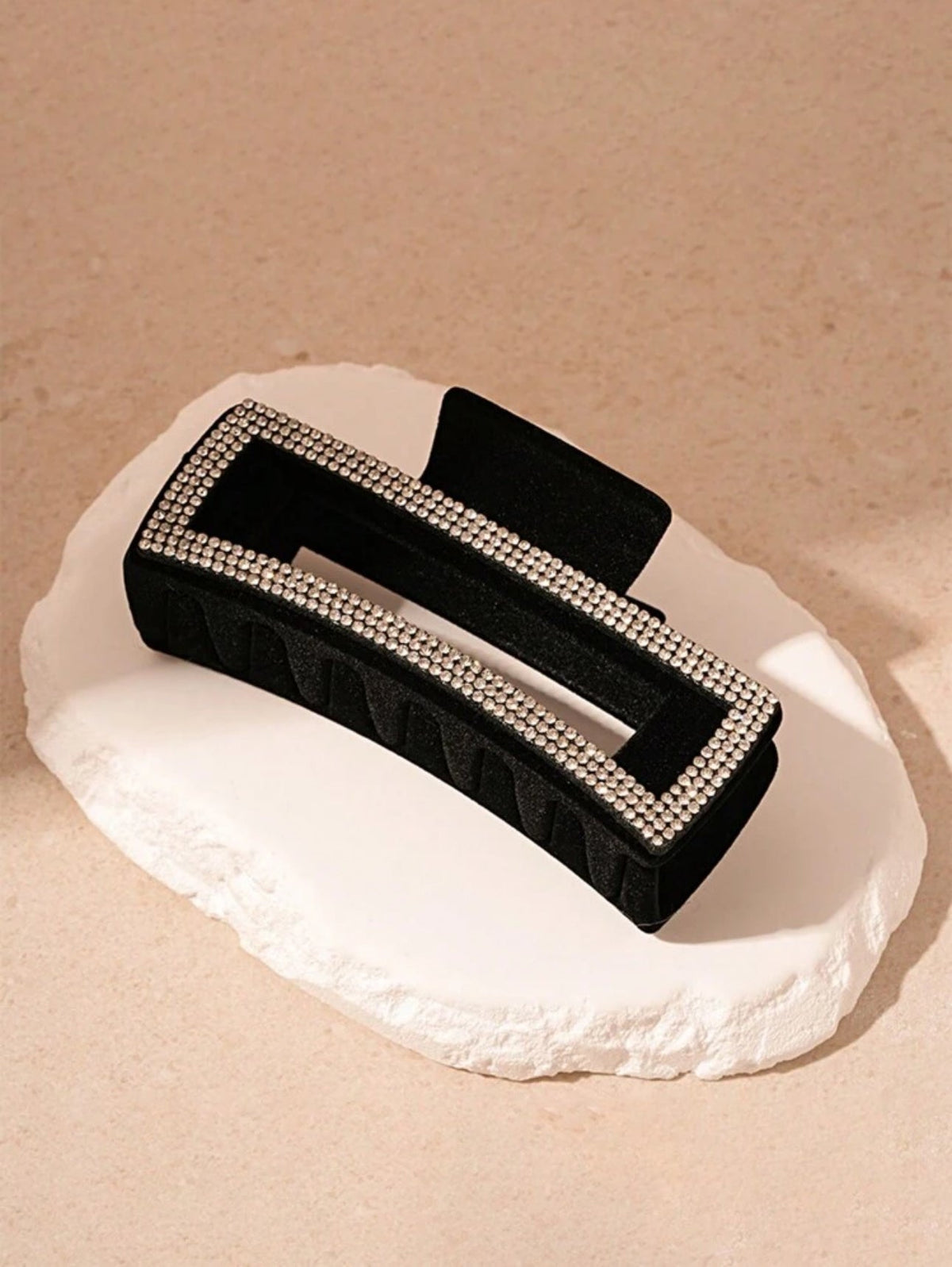 Luxury Rhinestone Hair Claw Clip – Sparkly Large Rectangle Hair Accessory for Women - Mia & Jon