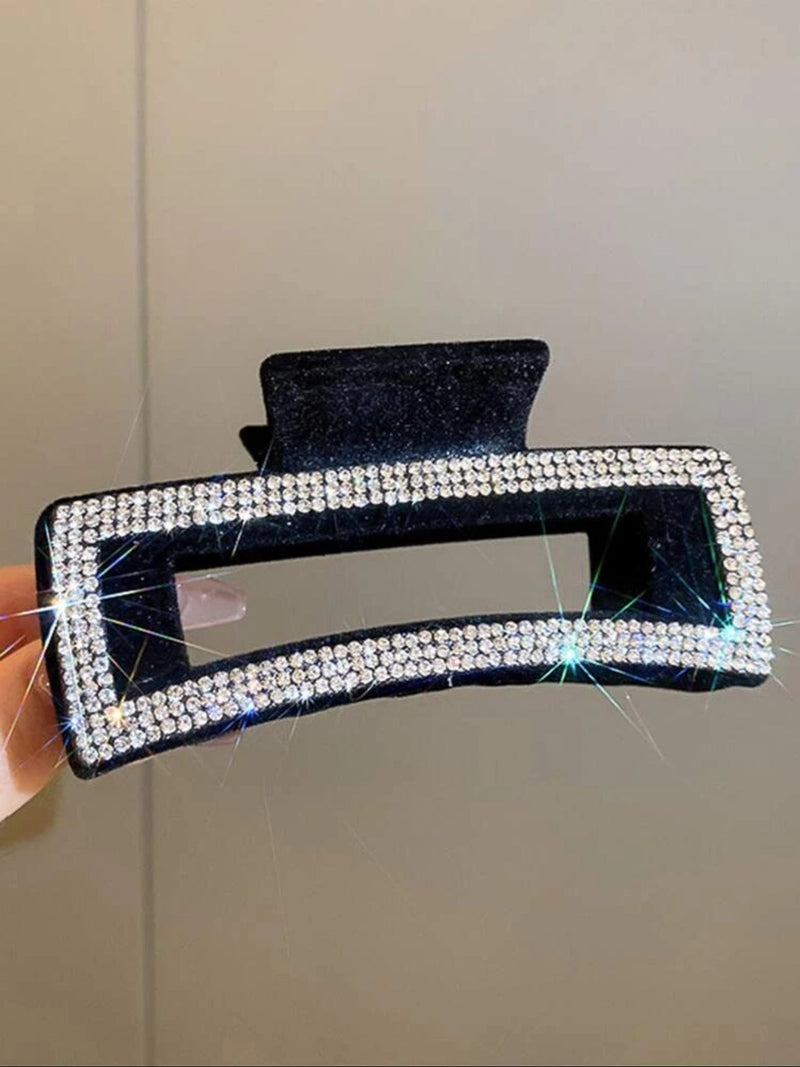 Luxury Rhinestone Hair Claw Clip – Sparkly Large Rectangle Hair Accessory for Women - Mia & Jon