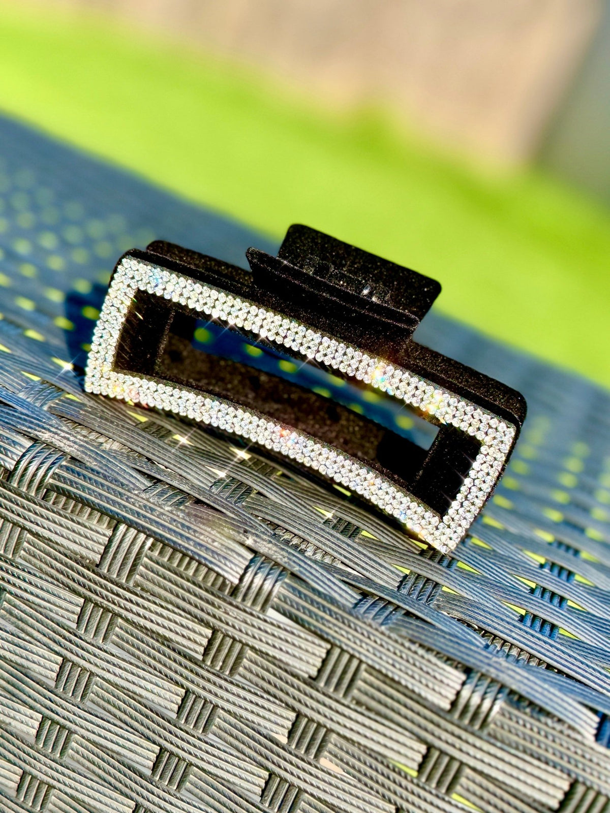 Luxury Rhinestone Hair Claw Clip – Sparkly Large Rectangle Hair Accessory for Women - Mia & Jon