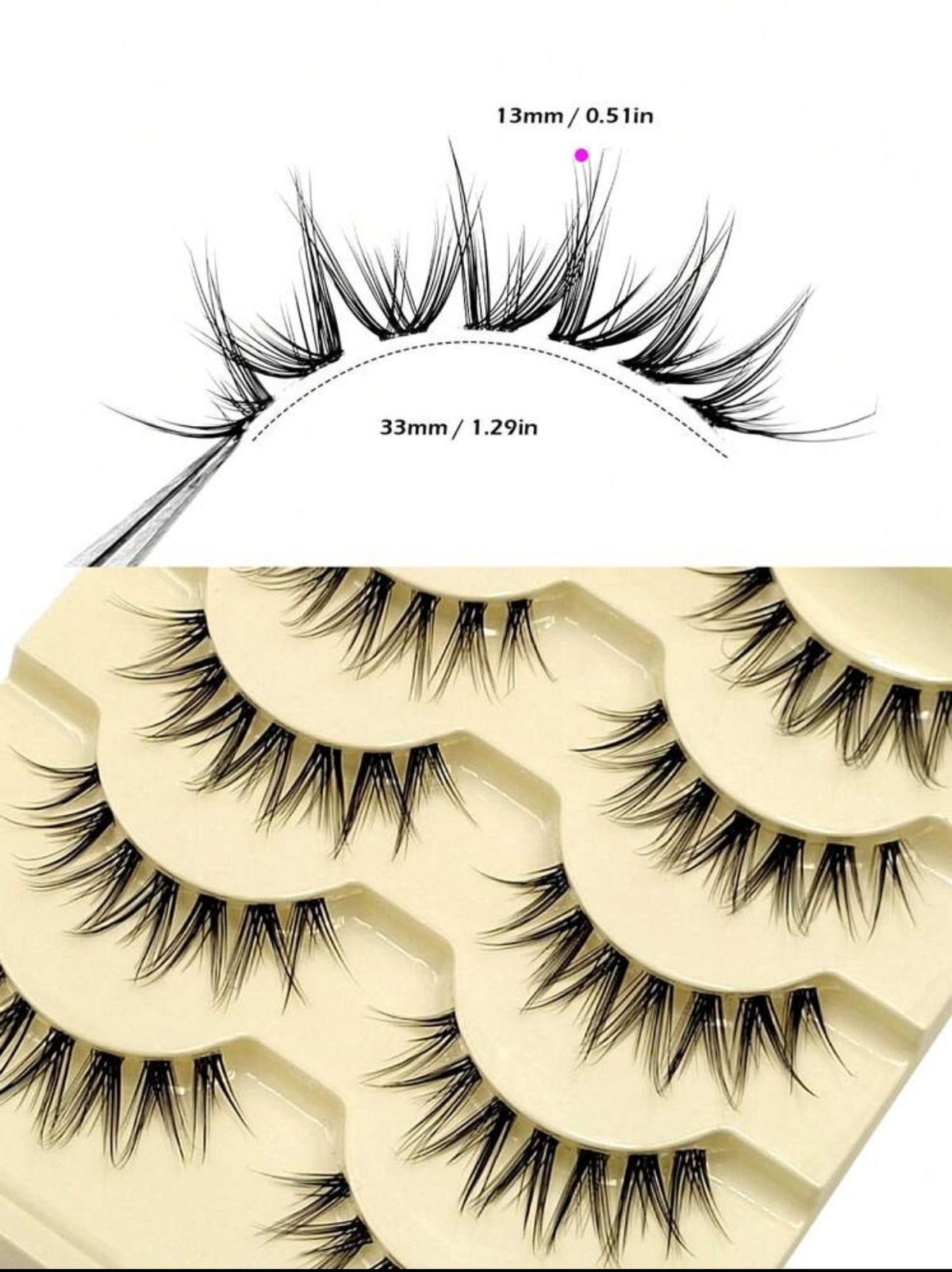 Manga Fishtail False Eyelashes – Natural Wipsy Lashes Set | Lightweight Fairy Lash Extensions - Mia & Jon