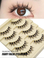 Manga Fishtail False Eyelashes – Natural Wipsy Lashes Set | Lightweight Fairy Lash Extensions - Mia & Jon