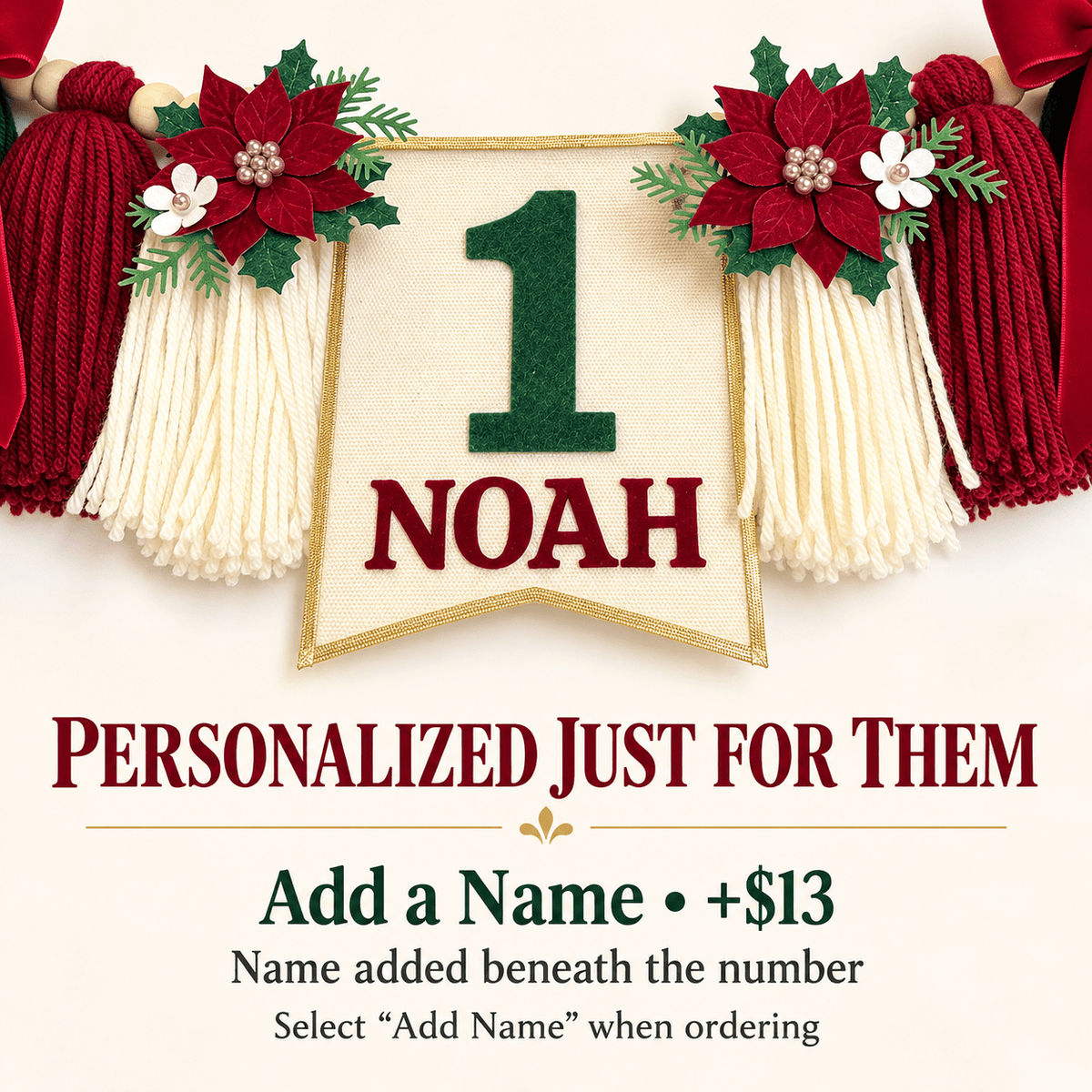 ONE-derful Christmas High Chair Birthday Banner - Mia & Jon Co.