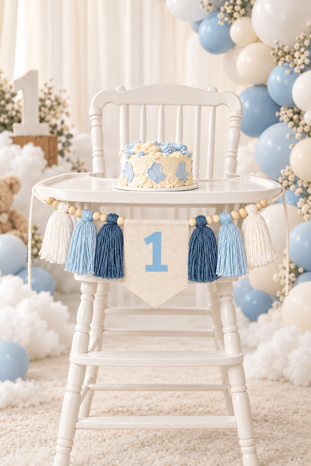 Personalized Blue Birthday Banner – Baby or Dog Birthday Décor - Mia & Jon Co.