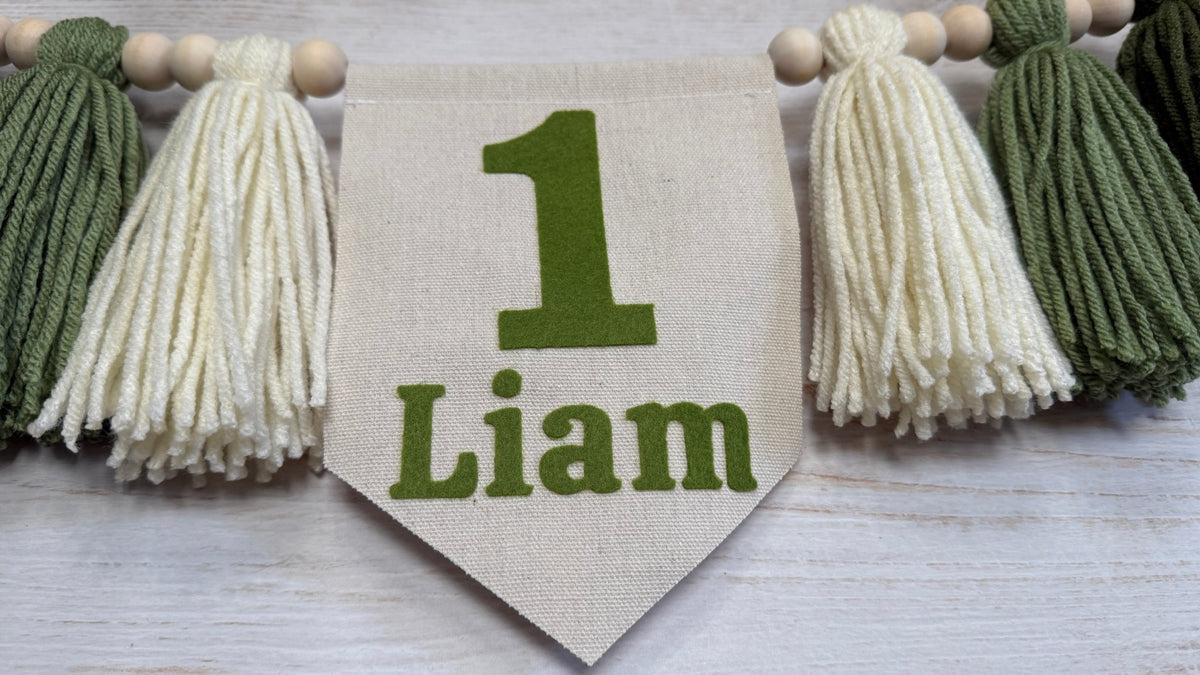 Safari Wild ONE High Chair Banner – Personalized First Birthday Party Decor - Mia & Jon Co.
