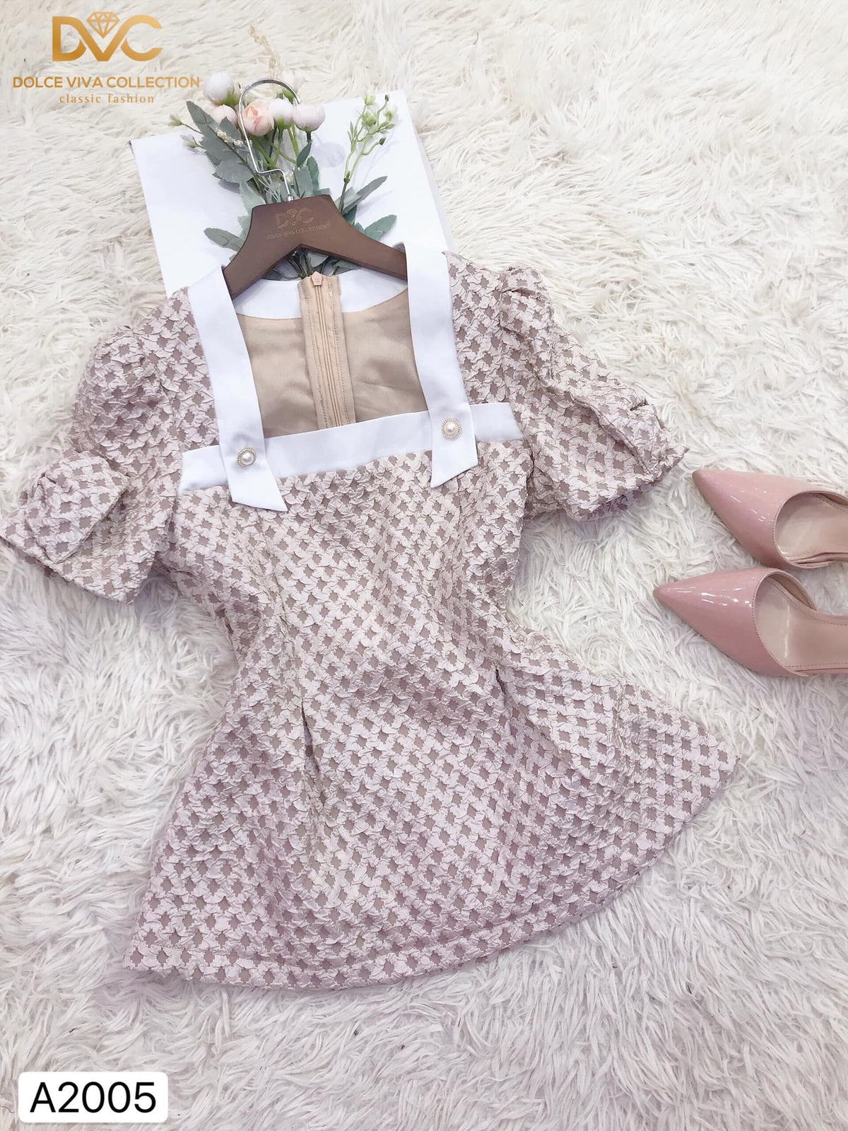 A2005 Pretty Square Neck Peplum Top - Mia & Jon