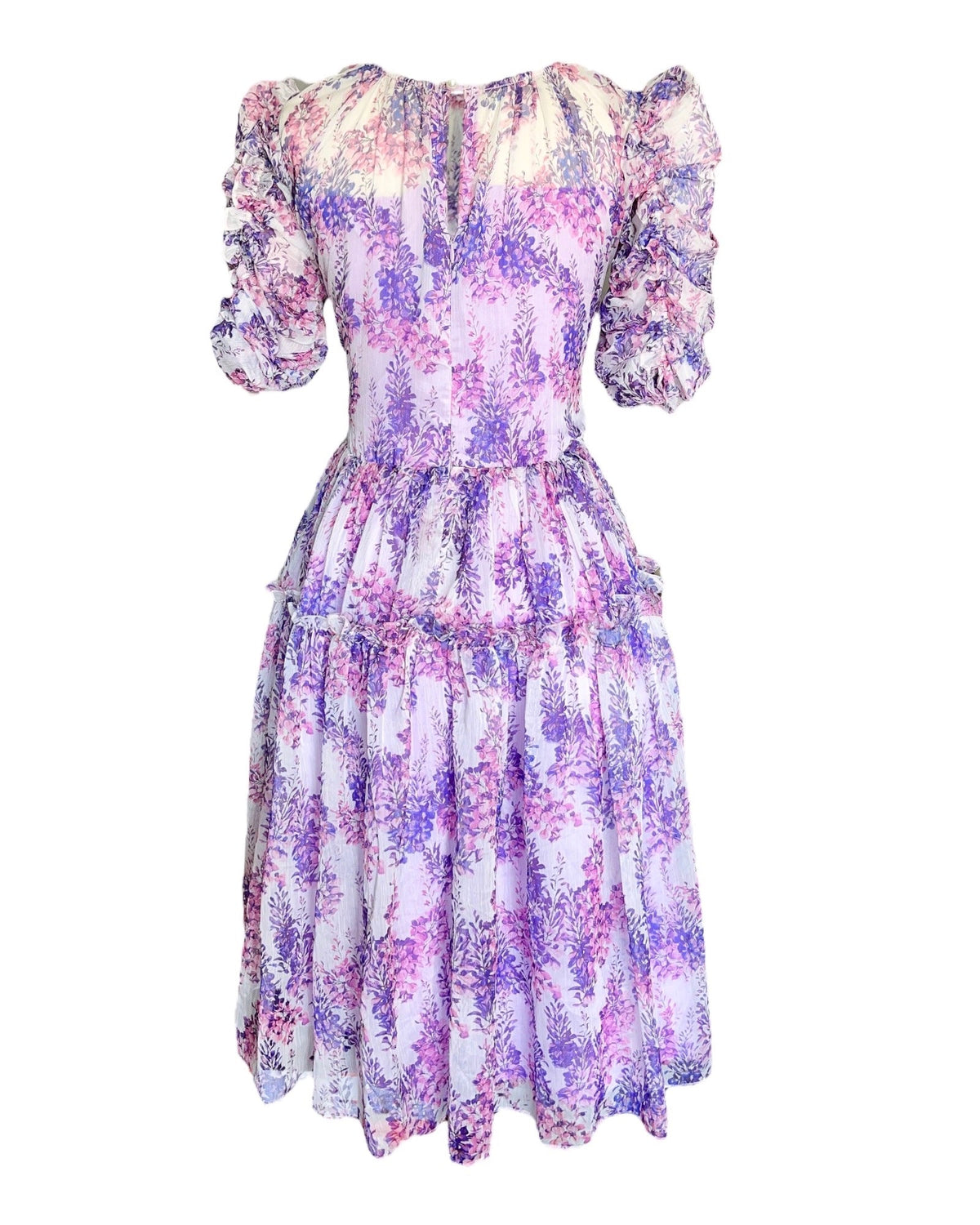 Avera Floral Chiffon Pleated Dress - Mia & Jon