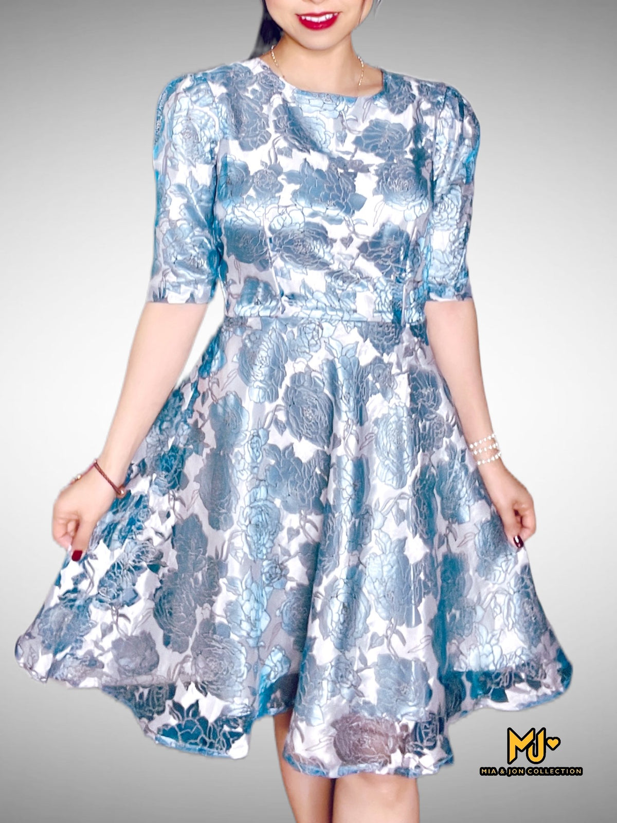 Blue Rosie Dress - Mia & Jon