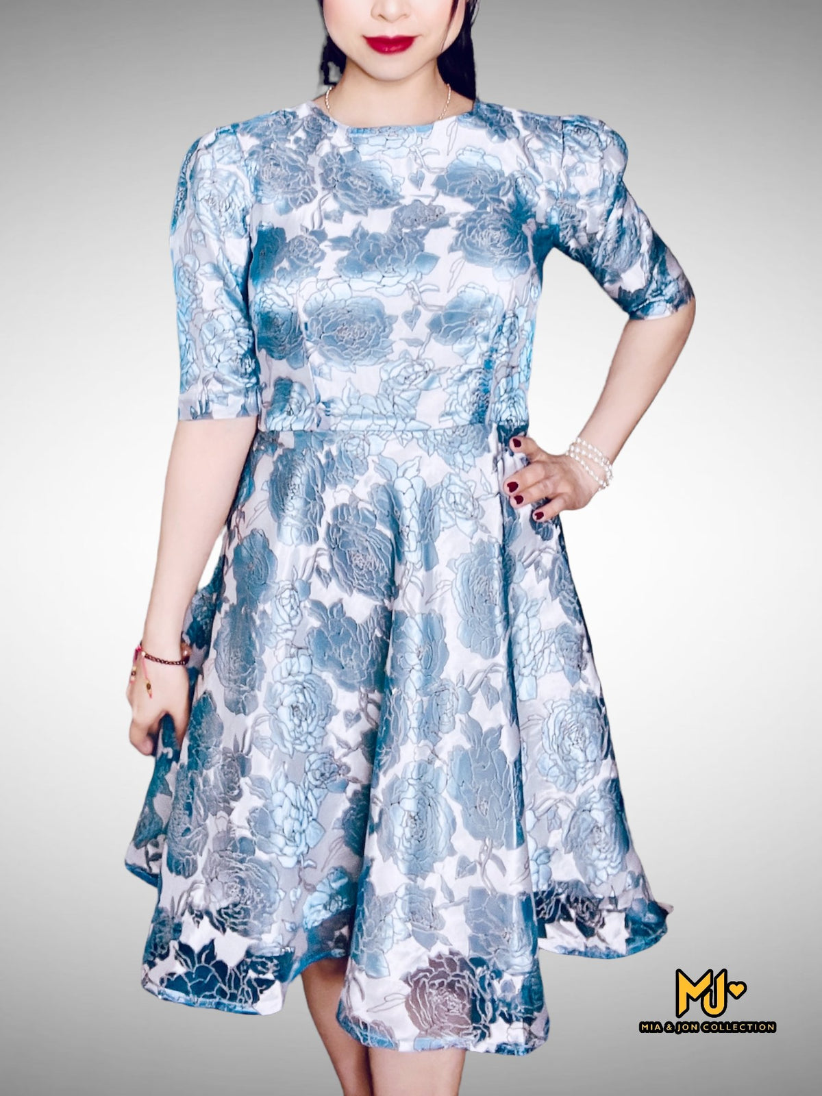 Blue Rosie Dress - Mia & Jon