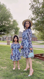 Girl Off-Shoulder Floral Chiffon Mini Dress - Mia & Jon