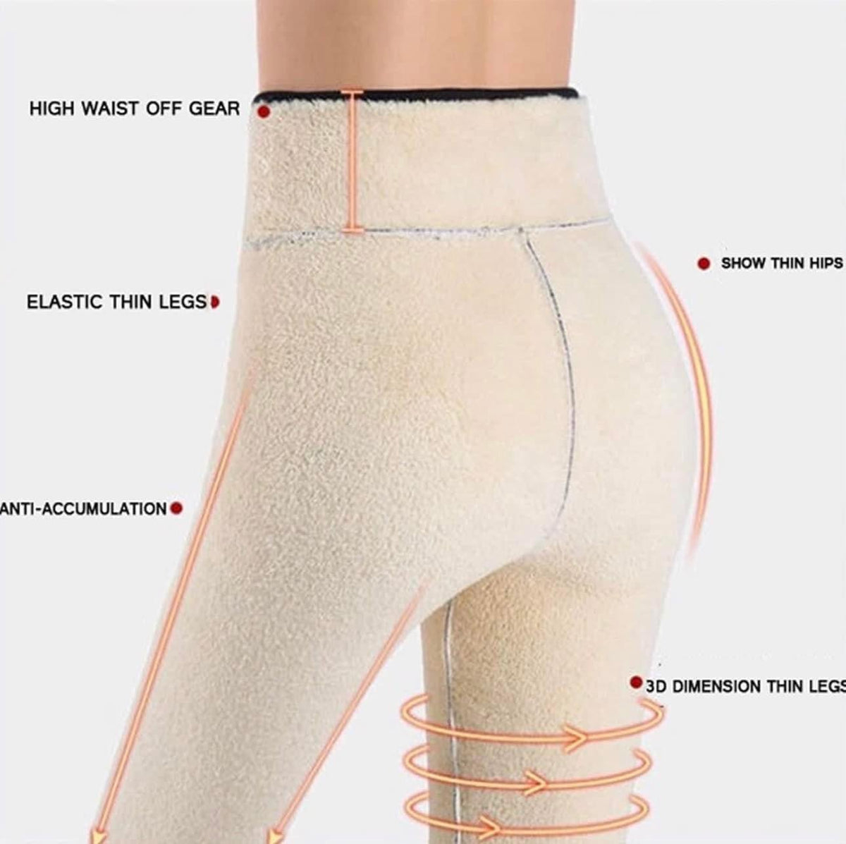 High Waist Tummy Control Thermal Leggings - Mia & Jon