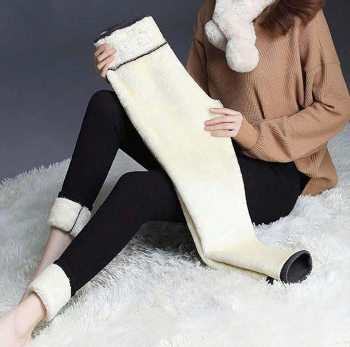 High Waist Tummy Control Thermal Leggings - Mia & Jon