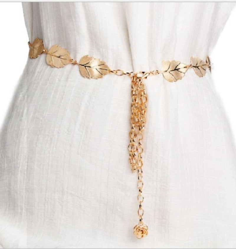 Leaf Shaped Chain Belt - Mia & Jon