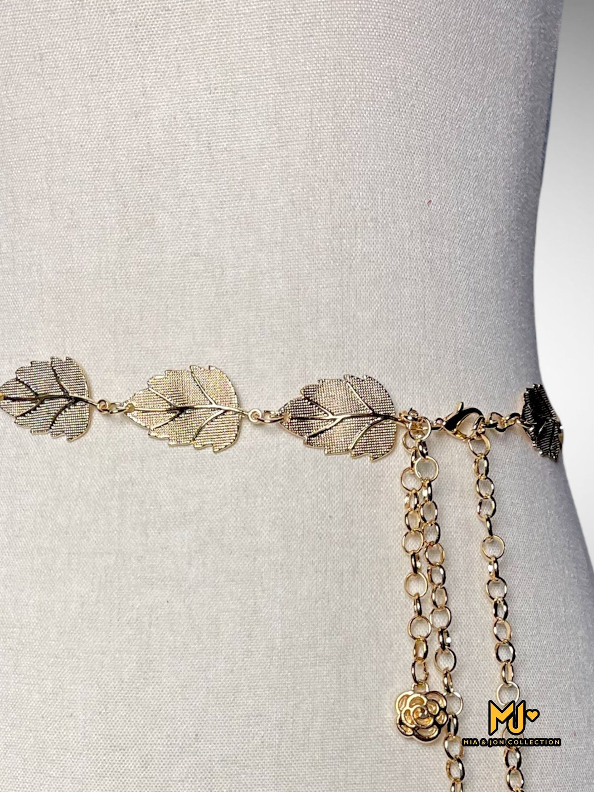 Leaf Shaped Chain Belt - Mia & Jon