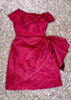 Lovely Rose One Shoulder Jacquard Dress - Mia & Jon