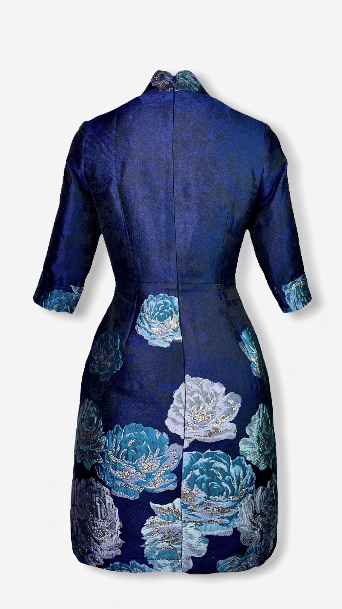 Luxury 3D Floral Jacquard Sheath Dress - Mia & Jon