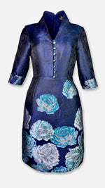 Luxury 3D Floral Jacquard Sheath Dress - Mia & Jon
