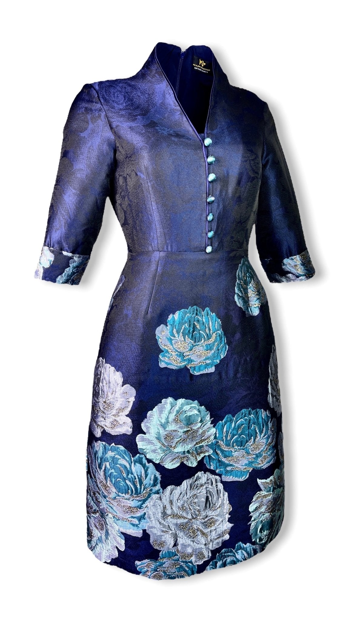 Luxury 3D Floral Jacquard Sheath Dress - Mia & Jon