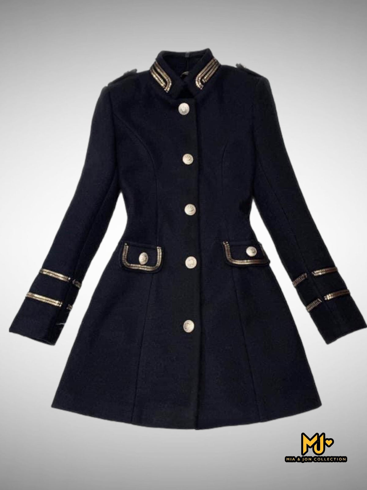 Mia & Jon's Women Military Coat - Mia & Jon