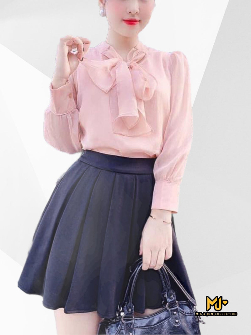 MJCV101 Cute Black Box Pleated Skirt - Mia & Jon