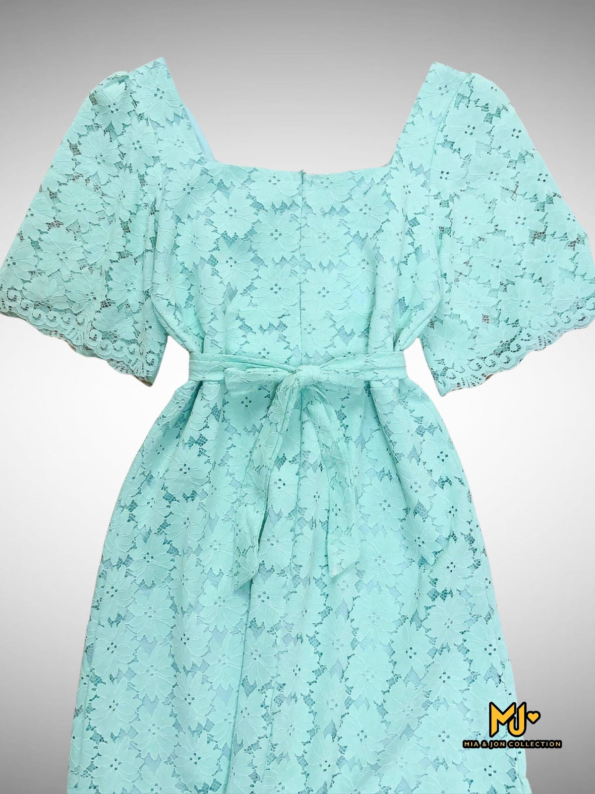 MJD017 Flutter Sleeve Mermaid Hem Midi Dress - Mia & Jon