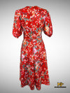 MJD11 Floral Print Puff Sleeve Fit & Flare Dress - Final Sale/ NO Return or Exchange - Mia & Jon