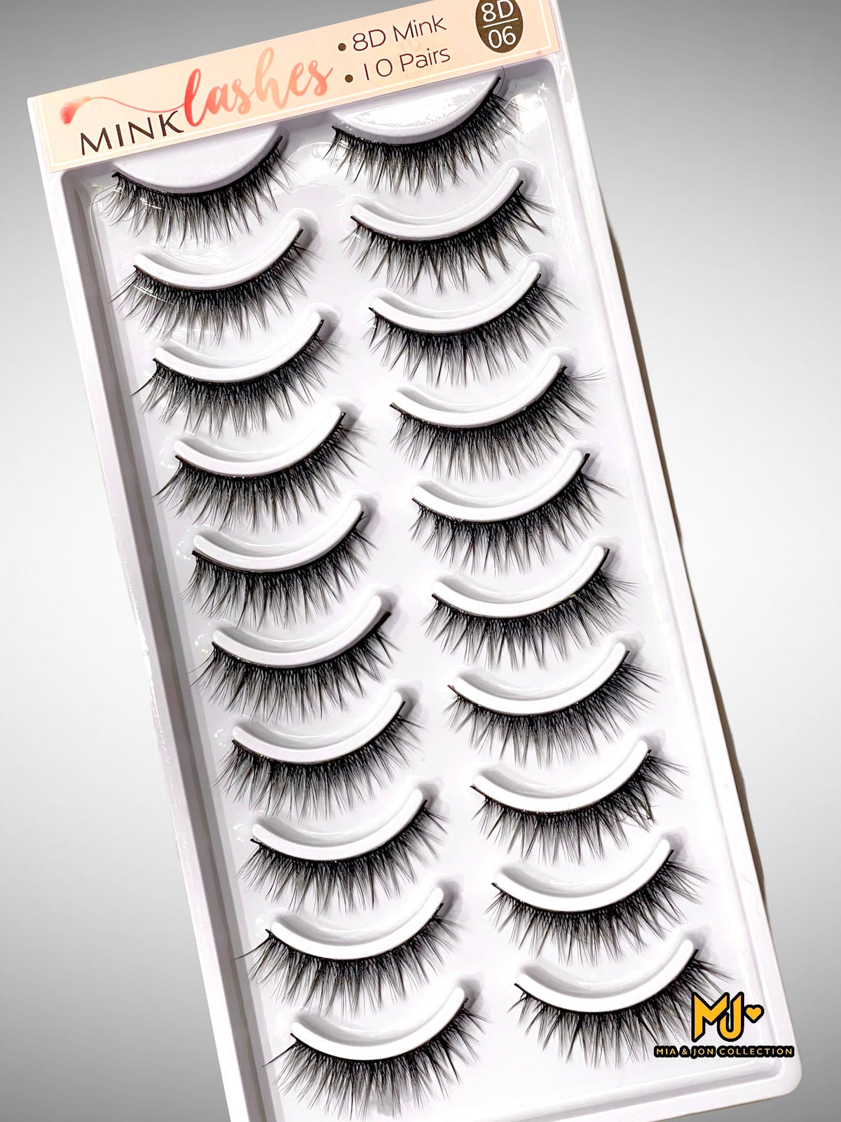 MJL8D06 Mink Lashes 8D Multipack 06, 10 pairs - Mia & Jon