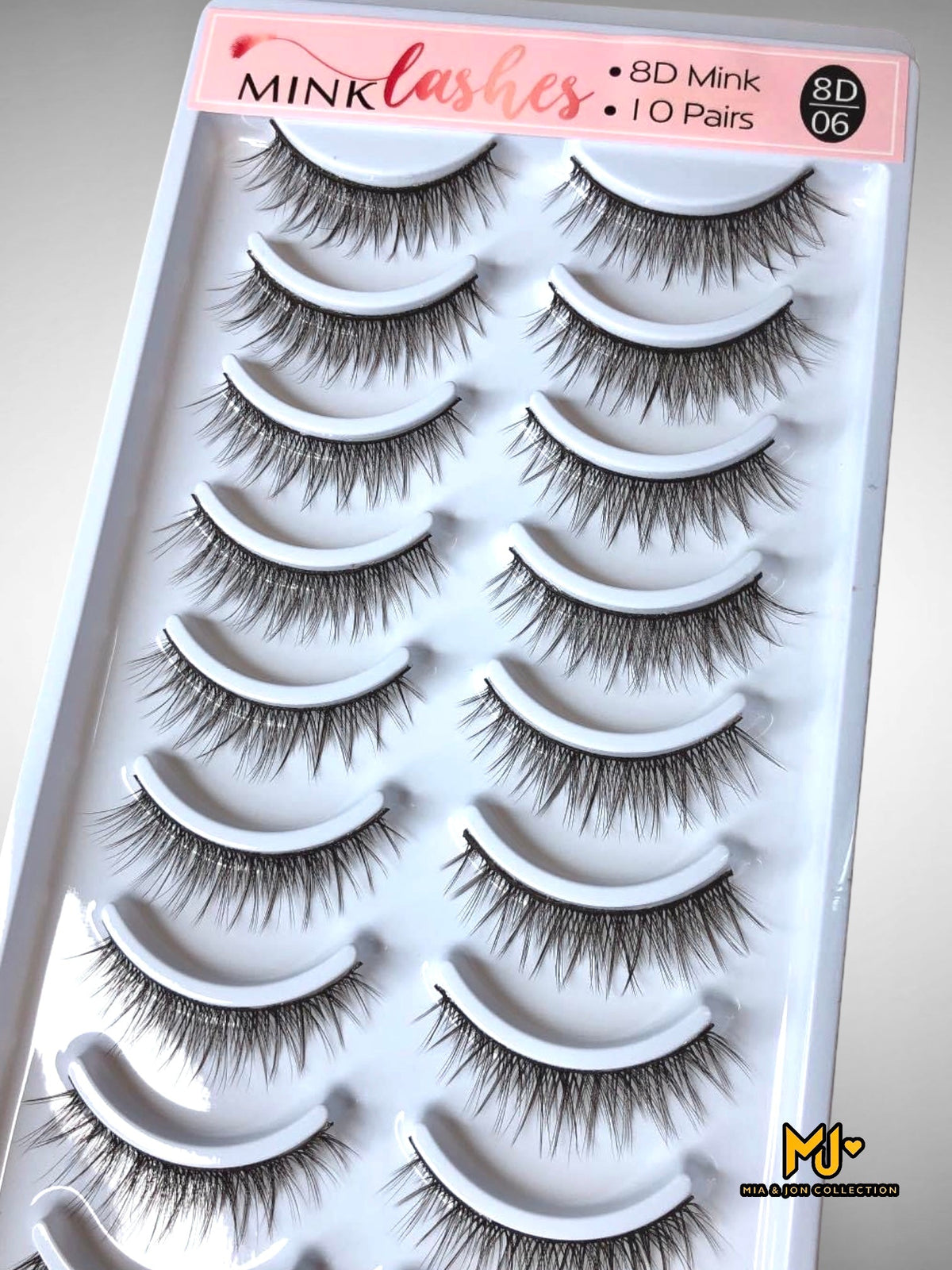 MJL8D06 Mink Lashes 8D Multipack 06, 10 pairs - Mia & Jon