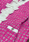 MJS014 Hot Pink Tweed Mini Skirt Set - Mia & Jon