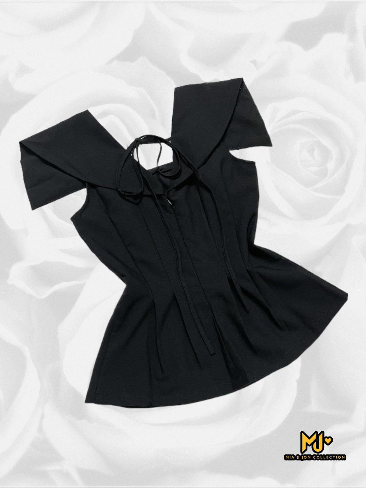 MJS2016 Black Sleeveless Top & Pants Set - Mia & Jon