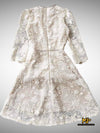 MJV1847 Ivory Fit & Flare Lace Dress - Mia & Jon