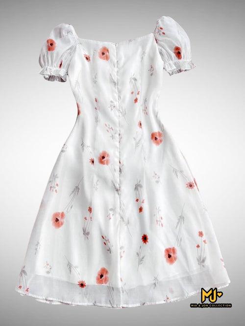 MJV1931 Floral Print Fit & Flare Dress - Mia & Jon