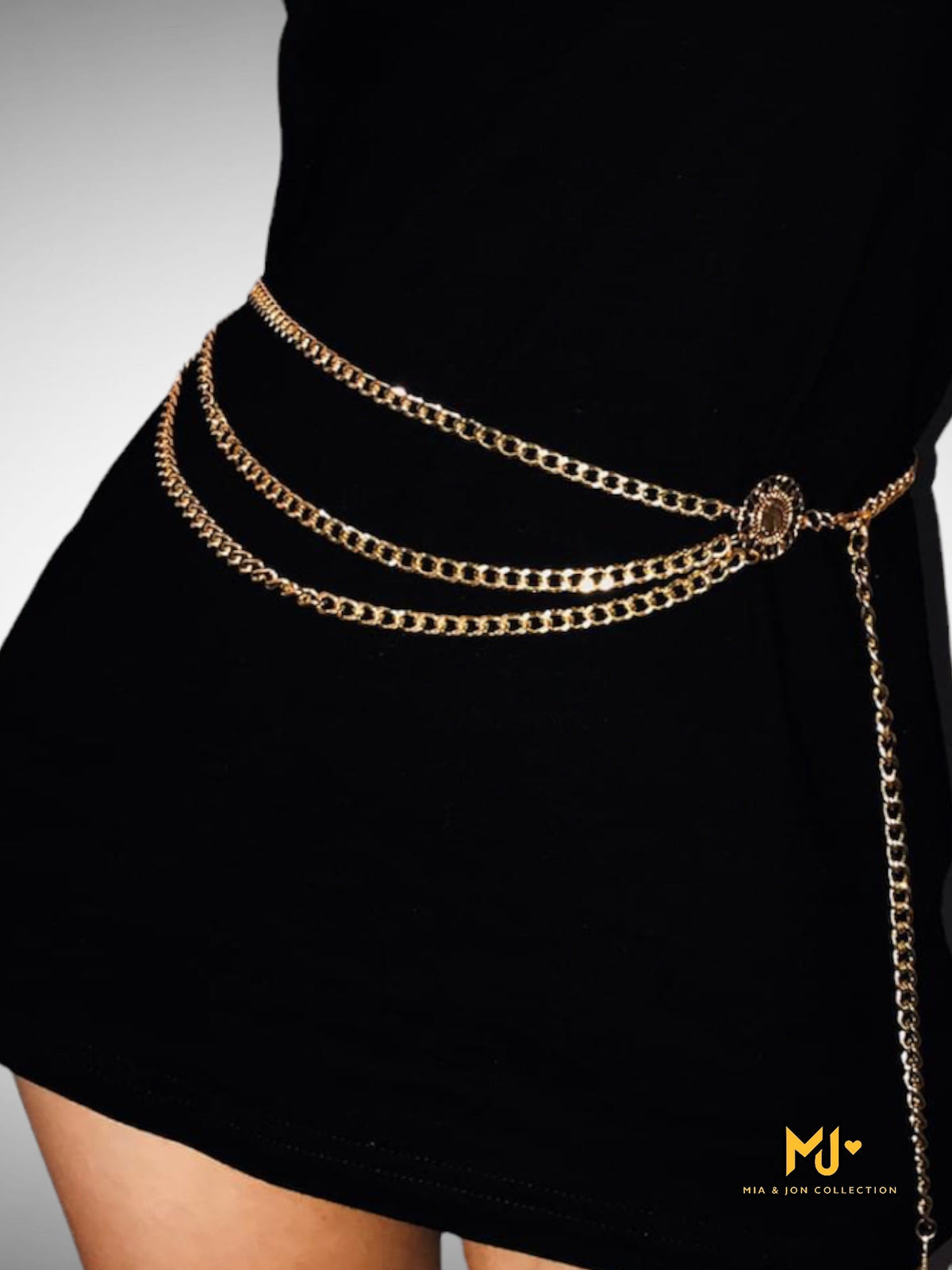 Multilayer Metal Waist Chain Belt - Mia & Jon