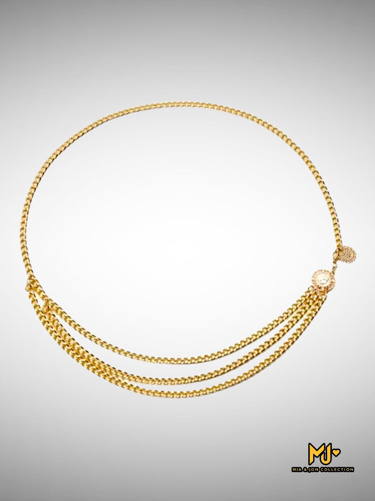 Multilayer Metal Waist Chain Belt - Mia & Jon