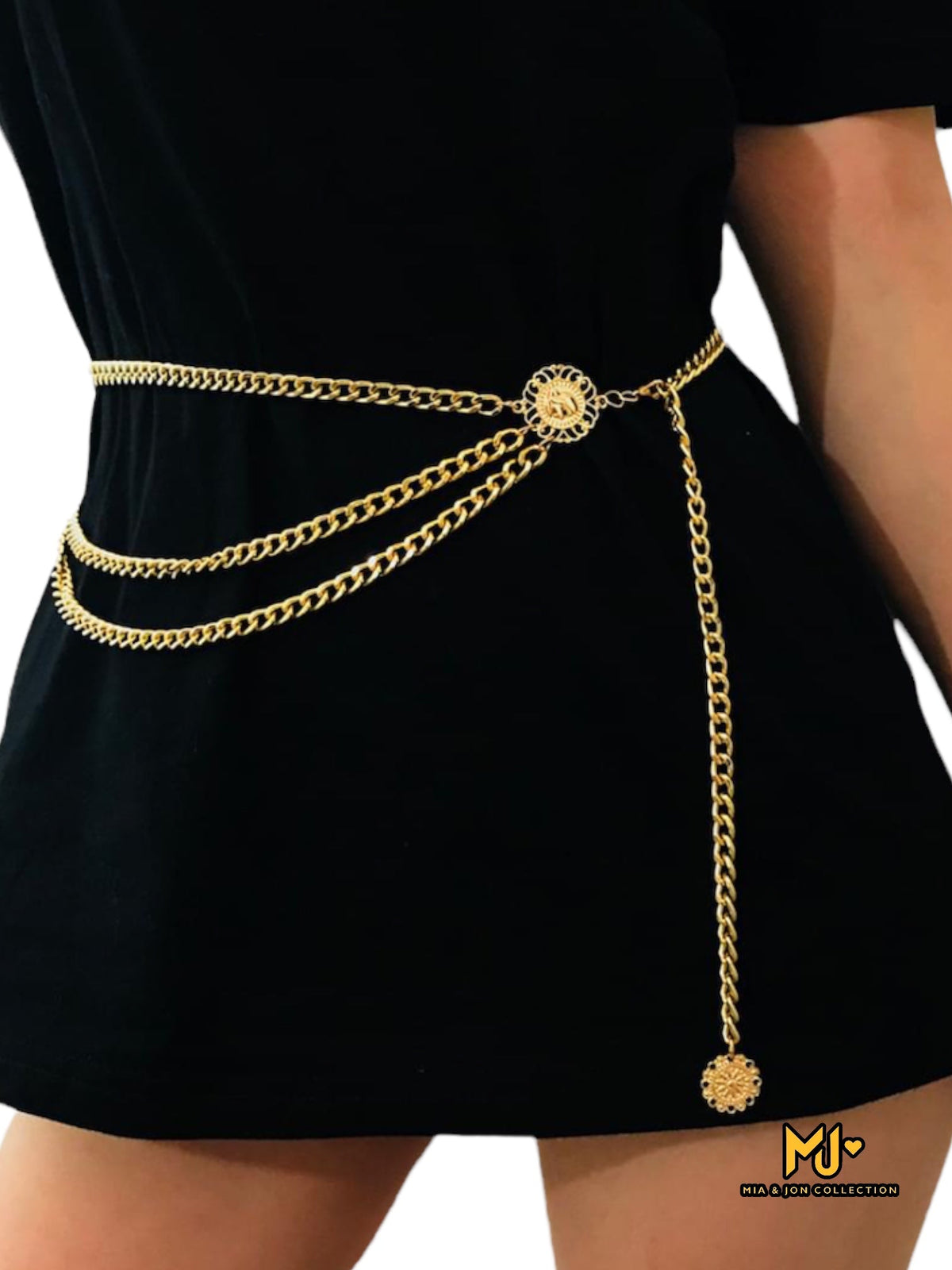 Multilayer Metal Waist Chain Belt - Mia & Jon