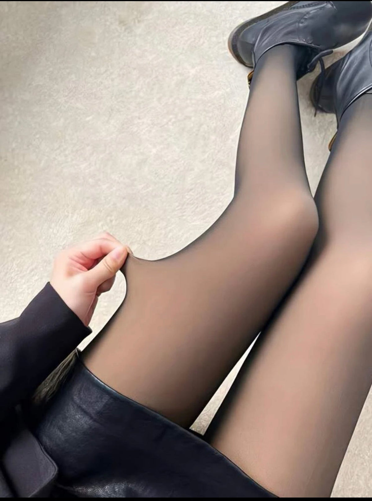 Solid Fleece Lined Tights - Mia & Jon