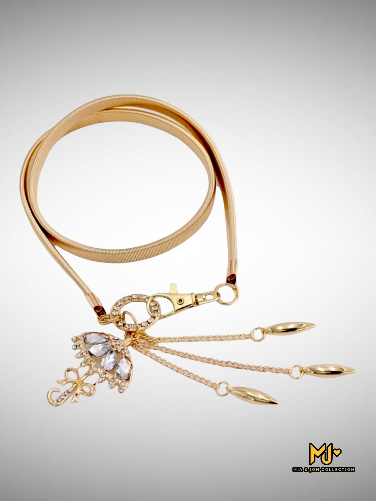 Umbrella Charm Metal Belt - Mia & Jon