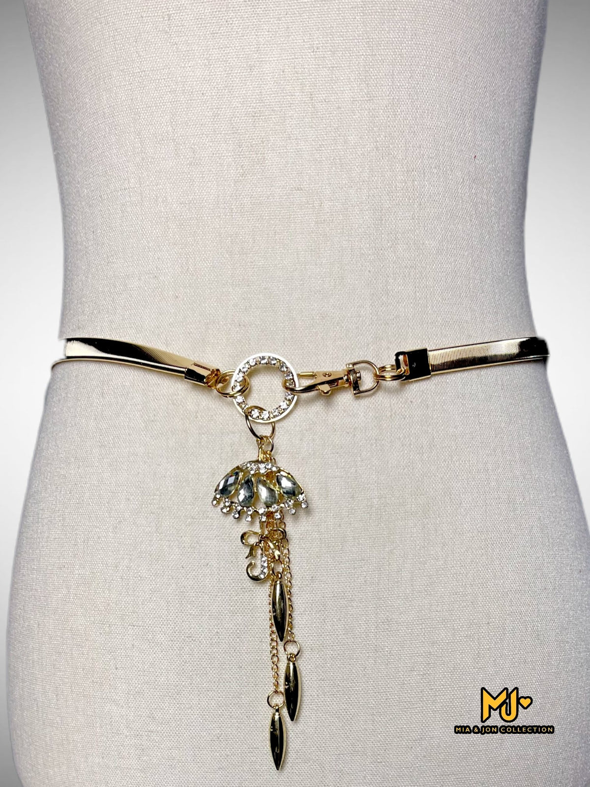 Umbrella Charm Metal Belt - Mia & Jon