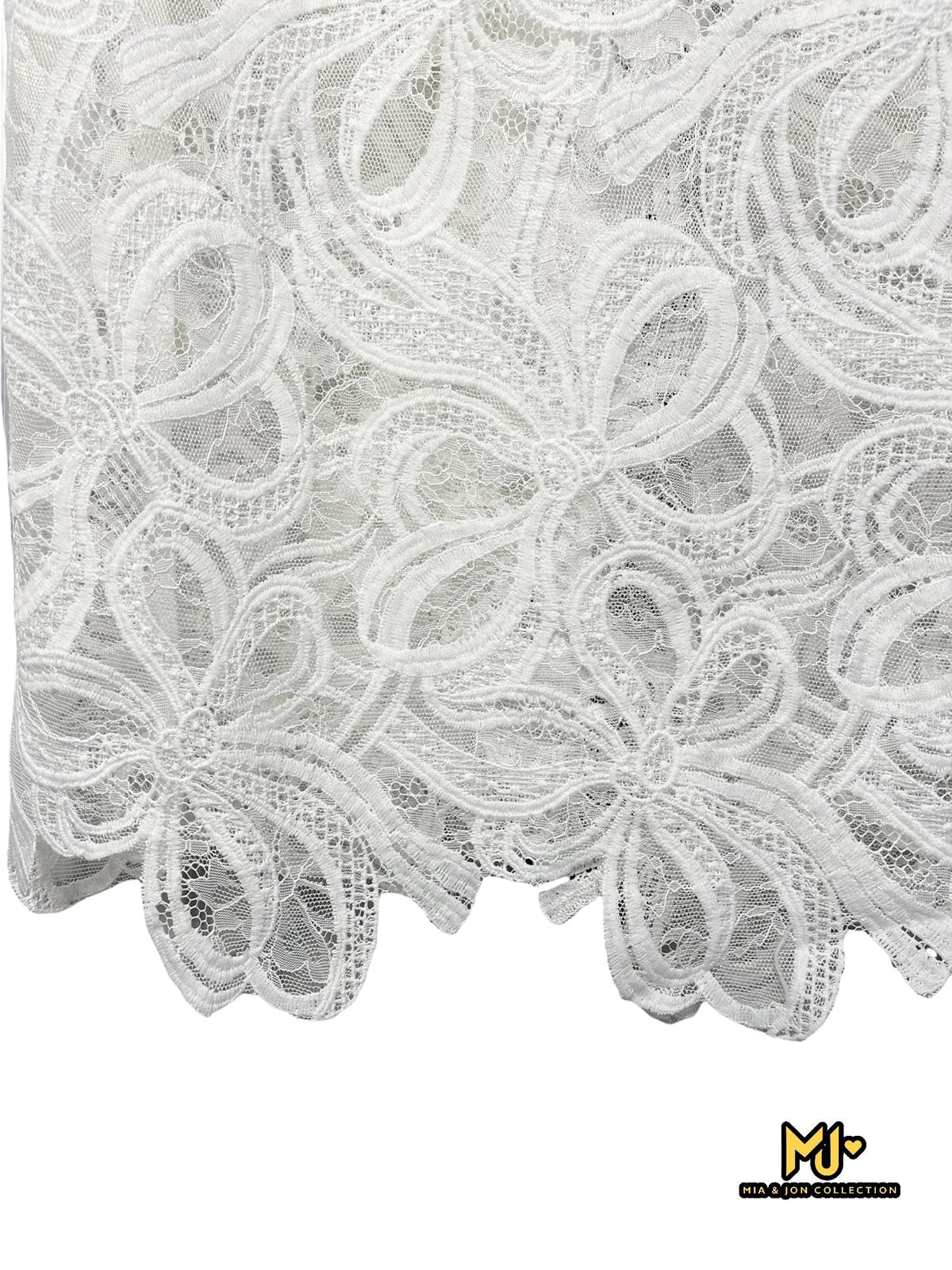 White Butterfly Lace Dress - Mia & Jon